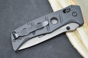 Benchmade 275SGY-1 Adamas - Grey CPM-CruWear Drop Point Combo Blade / Black G-10 Handle - Northwest Knives