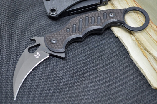 Fox Knives Karambit Fixed Blade - Black G10 Handle / Karambit Style / Black N690 Steel Blade 01FX700