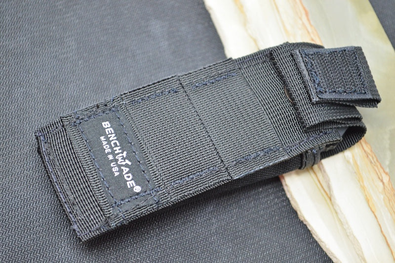 Benchmade 275SGY-1 Adamas - Grey CPM-CruWear Drop Point Combo Blade / Black G-10 Handle