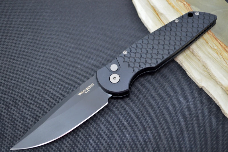 Pro Tech Tactical Response 3 Auto - Black Handle / Fish Scales / Black D2 Blade TR-3-X1-D2 - Northwest Knives