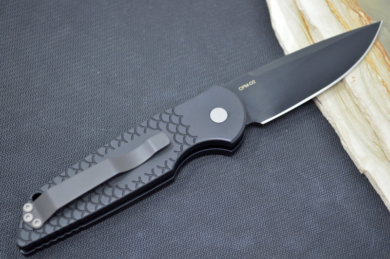 Pro Tech Tactical Response 3 Auto - Black Handle / Fish Scales / Black D2 Blade TR-3-X1-D2 - Northwest Knives