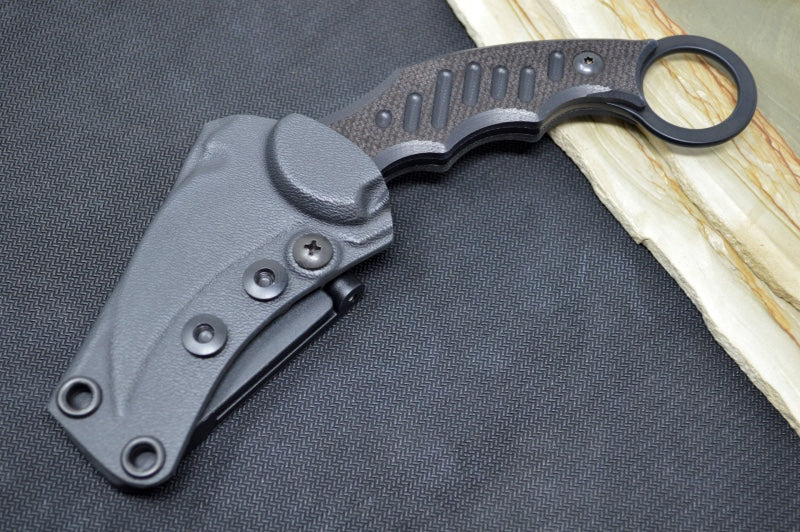 Fox Knives Karambit Fixed Blade - Black G10 Handle / Karambit Style / Black N690 Steel Blade 01FX700 - Northwest Knives