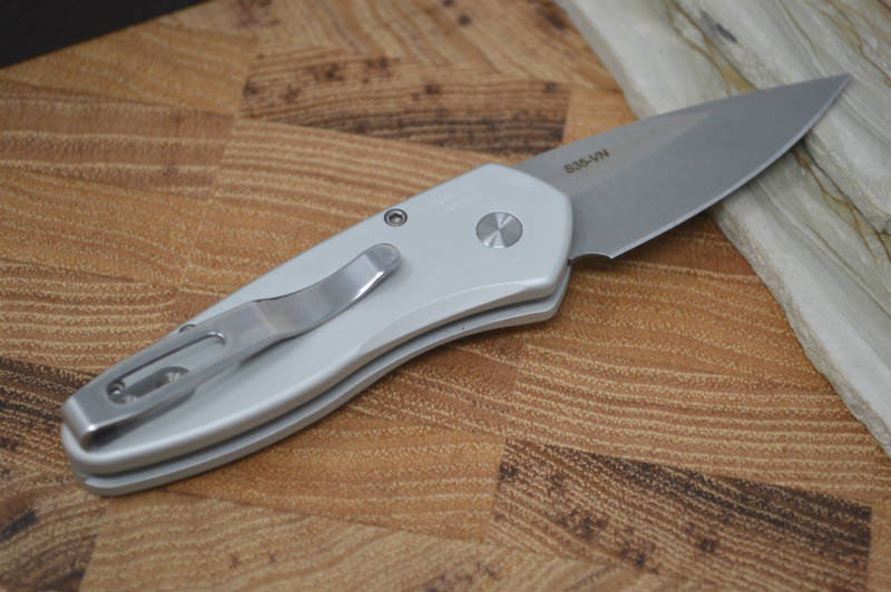 Pro Tech Sprint Auto - Silver Handle - Stonewash S35VN Blade - Northwest Knives