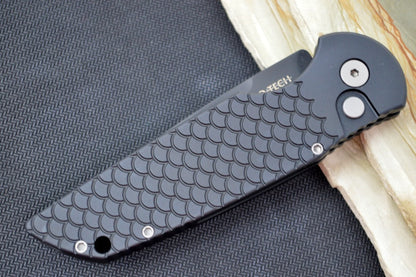 Pro Tech Tactical Response 3 Auto - Black Handle / Fish Scales / Black D2 Blade TR-3-X1-D2