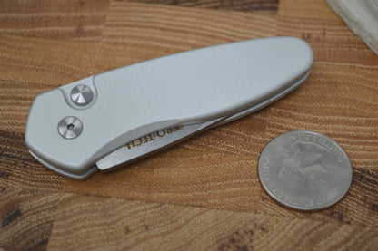 Pro Tech Sprint Auto - Silver Handle - Stonewash S35VN Blade - Northwest Knives