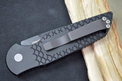 Pro Tech Tactical Response 3 Auto - Black Handle / Fish Scales / Black D2 Blade TR-3-X1-D2