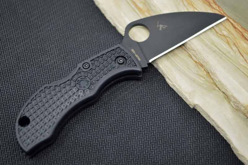 Spyderco ManBug- Black FRN Handle / Black VG10 Wharncliffe Plain Edge Blade MBKWPBK - Northwest Knives