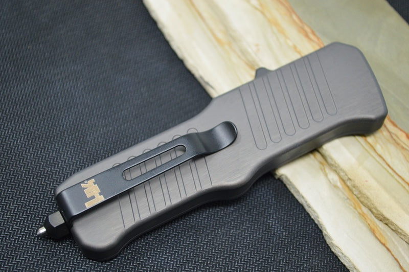 Black Aluminum Handle With Milled Grooved Sides | Hogue OTF | Northwest Knives