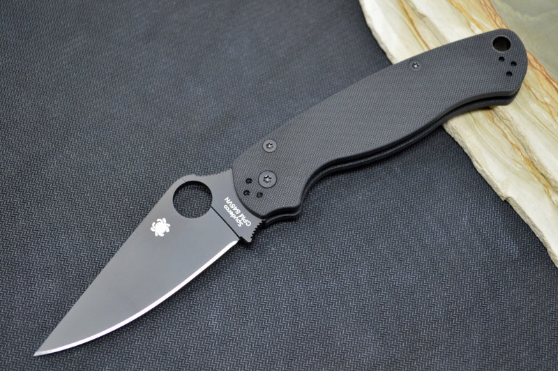 Spyderco Paramilitary 2 - Black G10 / Black CPM-S45VN Blade - Northwest Knives