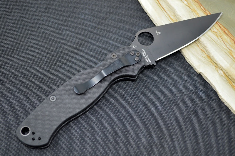 Spyderco Paramilitary 2 - Black G10 / Black CPM-S45VN Blade - Northwest Knives