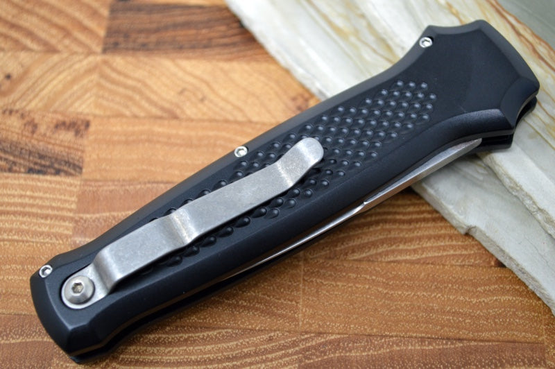 Piranha Knives "Prowler" - 154CM Stonewash Blade / Black Aluminum Handle - Northwest Knives