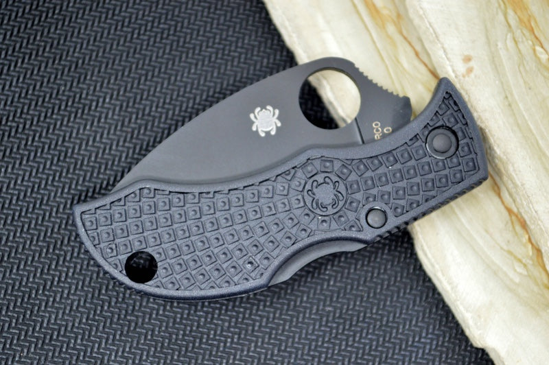 Spyderco ManBug- Black FRN Handle / Black VG10 Wharncliffe Plain Edge Blade MBKWPBK - Northwest Knives