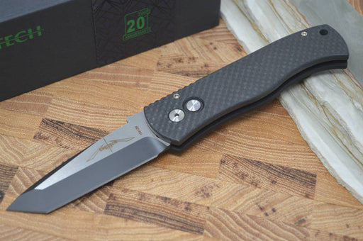 Pro Tech Emerson CQC-7 - Carbon Fiber Handle / Black 2-toned Blade - Northwest Knives