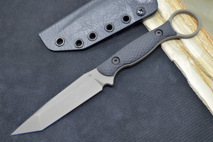 Toor Knives Serpent - Green Caiman Gunkote Blade / CPM-3V Steel / Black G-10 Handle / Kydex Sheath