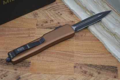 Microtech UTX-70 OTF - Tan Handle / Black D/E Blade - 147-1TA - Northwest Knives