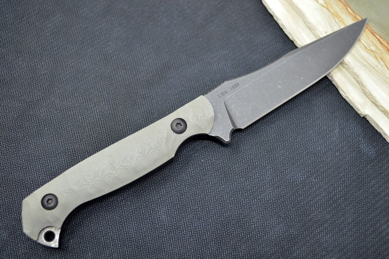 Toor Knives Krypteia Stealth - Stonewashed Finished Blade / CPM-S35VN Steel / Grey G-10 Handle / Kydex Sheath