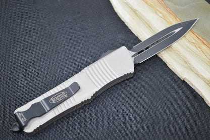 Microtech Troodon OTF - Black Blade / Dagger Style / Titanium Gray Handle 138-1TG
