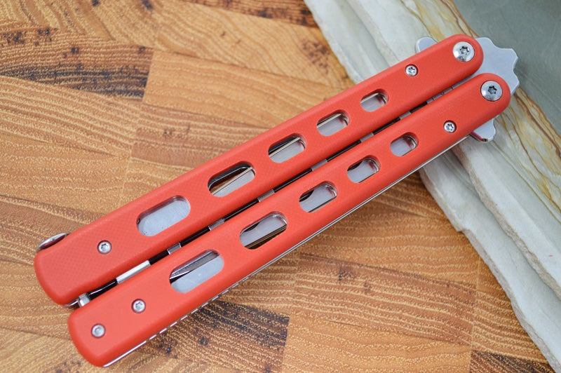 Boker Balisong Trainer - Stainless Steel Blade / Red G10 Handle 01BO712