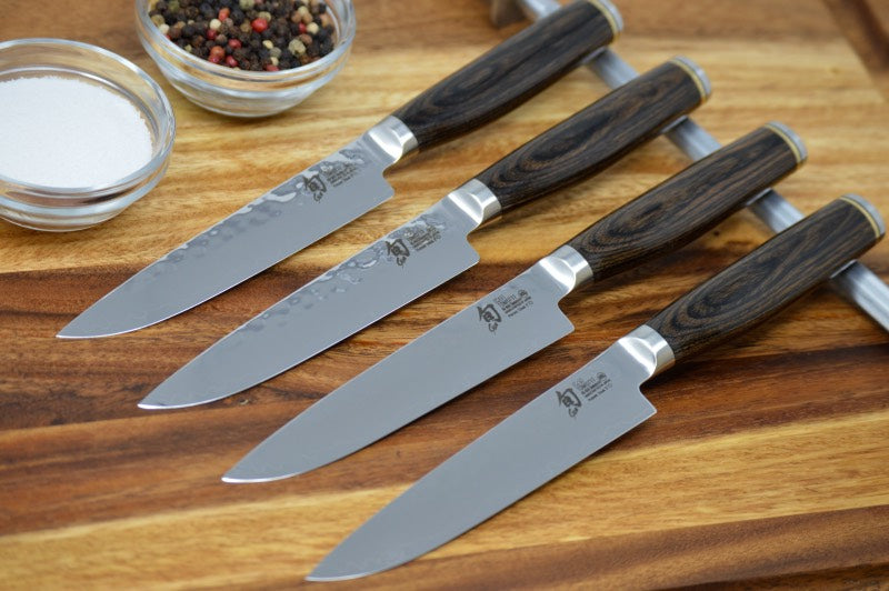 Shun Premier - 4pc Steak Knife Set - 69 Layered Damscus - Made in Seki City, Japan