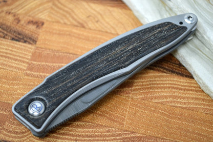 Chris Reeve Mnandi Gentleman's Knife - Bog Oak Inlay - Ladder Damascus(A2)