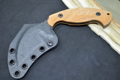 Toor Knives Karsumba - Black Oxide Finished Blade / CPM-S35VN Steel / Natural Burlap Micarta Handle / Kydex Sheath