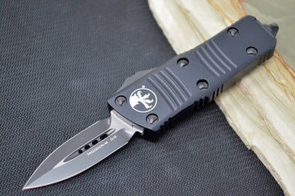 Microtech Mini Troodon Tactical OTF - Dagger Blade / Black Finish / Black Handle & Black Hardware 238-1T
