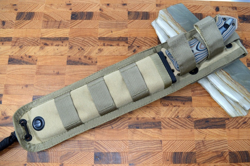 Hogue Knives EX F01 - G10 GMascus Dark Earth Handle Scales / Tan A2 Tool Steel Blade 35153