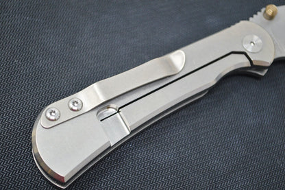 Toor Knives Merchant FL35S- CPM-S35VN Steel / Drop Point Blade / Stonewashed Titanium Handle 08101042
