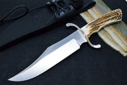 Boker Bowie Fixed Blade - Genuine Stag Handle / N690 Bowie Blade 121547HH - Northwest Knives
