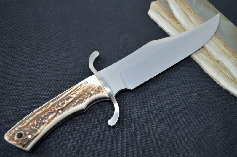 Boker Bowie Fixed Blade - Genuine Stag Handle / N690 Bowie Blade 121547HH - Northwest Knives