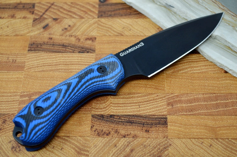 Bradford Knives Guardian 3 - Black-Blue G10 Handle / M390 Blade / False Edge Grind 3FE-113B-M390