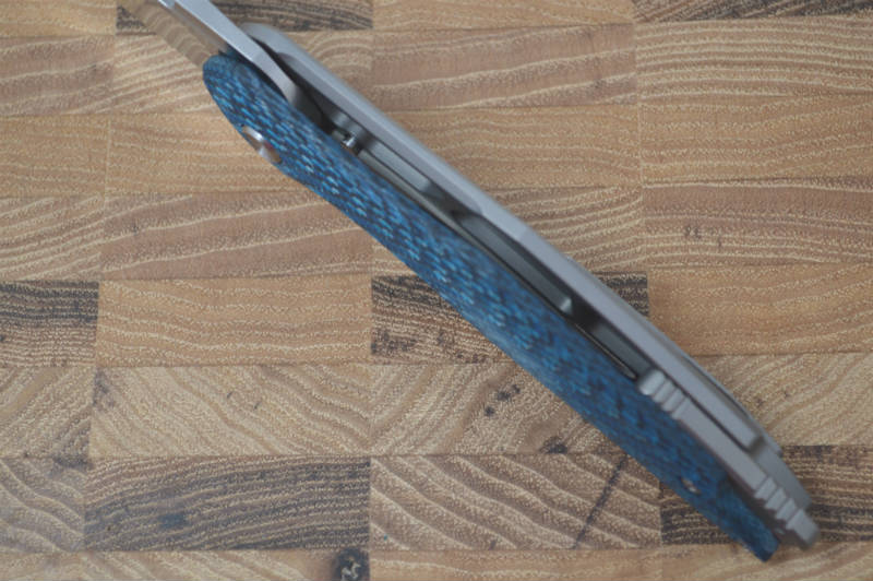 Koenig Arius - Aqua Blue Twill Carbon Fiber - Burnished Stonewash Blade (Gen 4)