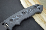 Hogue Knives EX F01 - Black G-Mascus G-10 Handle Scales / Black A2 Tool Steel Blade / 5.5" Drop Point Blade 35179 - Northwest Knives