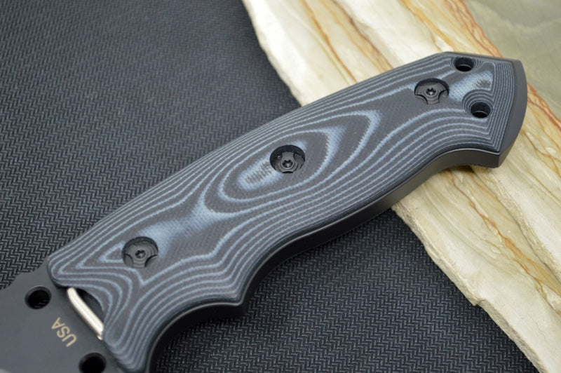 Hogue Knives EX F01 - Black G-Mascus G-10 Handle Scales / Black A2 Tool Steel Blade / 5.5" Drop Point Blade 35179 - Northwest Knives