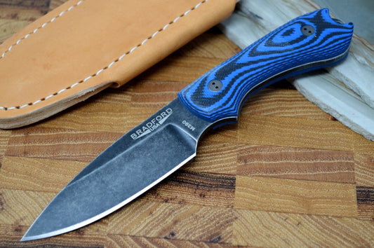 Bradford Knives Guardian3 - 3D Black-Blue G10 Handle / M390 Blade / Sabre Grind 3S-113N-M390