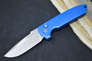 Pro Tech Rockeye Auto - Blue Aluminum Handle / Stonewash Finish / CPM-Magnacut Steel LG3101-BLUE - Northwest Knives
