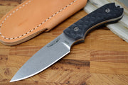 Bradford Knives Guardian3 - Textured Black G10 Handle / M390 Blade / Sabre Grind 3S-001-M390 - Northwest Knives