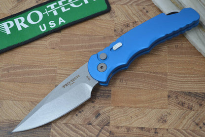 Pro Tech Tactical Response 5 Auto - Stonewash Blade / Blue Handle