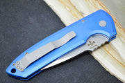 Pro Tech Rockeye Auto - Blue Aluminum Handle / Stonewash Finish / CPM-Magnacut Steel LG3101-BLUE - Northwest Knives