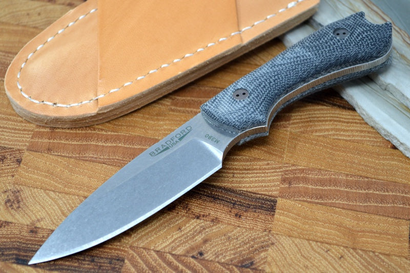 Bradford Knives Guardian 3 - 3D Black Micarta Handle / M390 Blade / Sabre Grind 3S-101-M390