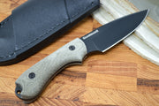 Bradford Knives Guardian 3 - 3D OD Green Micarta Handle / M390 Blade / False Flat Grind 3FE-102B-M390 - Northwest Knives
