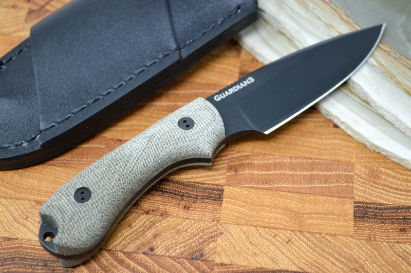 Bradford Knives Guardian 3 - 3D OD Green Micarta Handle / M390 Blade / False Flat Grind 3FE-102B-M390 - Northwest Knives