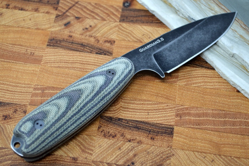 Bradford Knives Guardian 3.5 - 3D Camo Micarta Handle / M390 Blade / Sabre Grind 3.5S-109N-M390