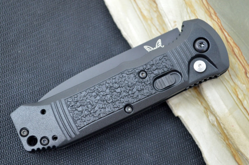 Benchmade 4400SBK Automatic Knife - Black Partial Serrated Blade / CPM-S30V Steel / Black Grivory Handle