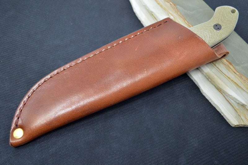 Bradford Knives Guardian 4.5 - 3D OD Green Micarta Handle / Nimbus Finish / Elmax Blade / Sabre Grind 4.5S-102N-ELMAX