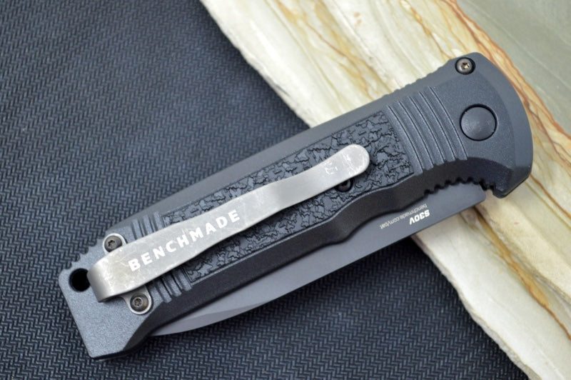 Benchmade 4400SBK Automatic Knife - Black Partial Serrated Blade / CPM-S30V Steel / Black Grivory Handle