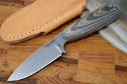 Bradford Knives Guardian 3.5 - 3D Camo Micarta Handle / Stonewash M390 Blade / Sabre Grind 3.5S-109-M390 - Northwest Knives