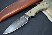 Bradford Knives Guardian 4 - 3D OD Green Micarta Handle / CPM-3V Blade / Sabre Grind / Nimbus Finish 4S-102N-3V - Northwest Knives