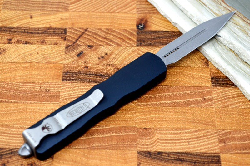 Microtech Dirac OTF - Apocalyptic Double Edge / Black Handle 225-10AP