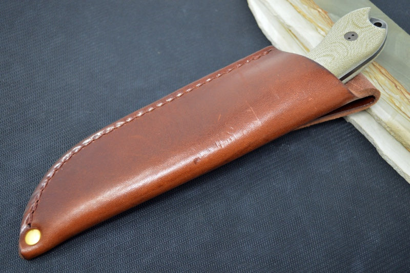 Bradford Knives Guardian 4 - 3D OD Green Micarta Handle / CPM-3V Blade / Sabre Grind / Nimbus Finish 4S-102N-3V - Northwest Knives